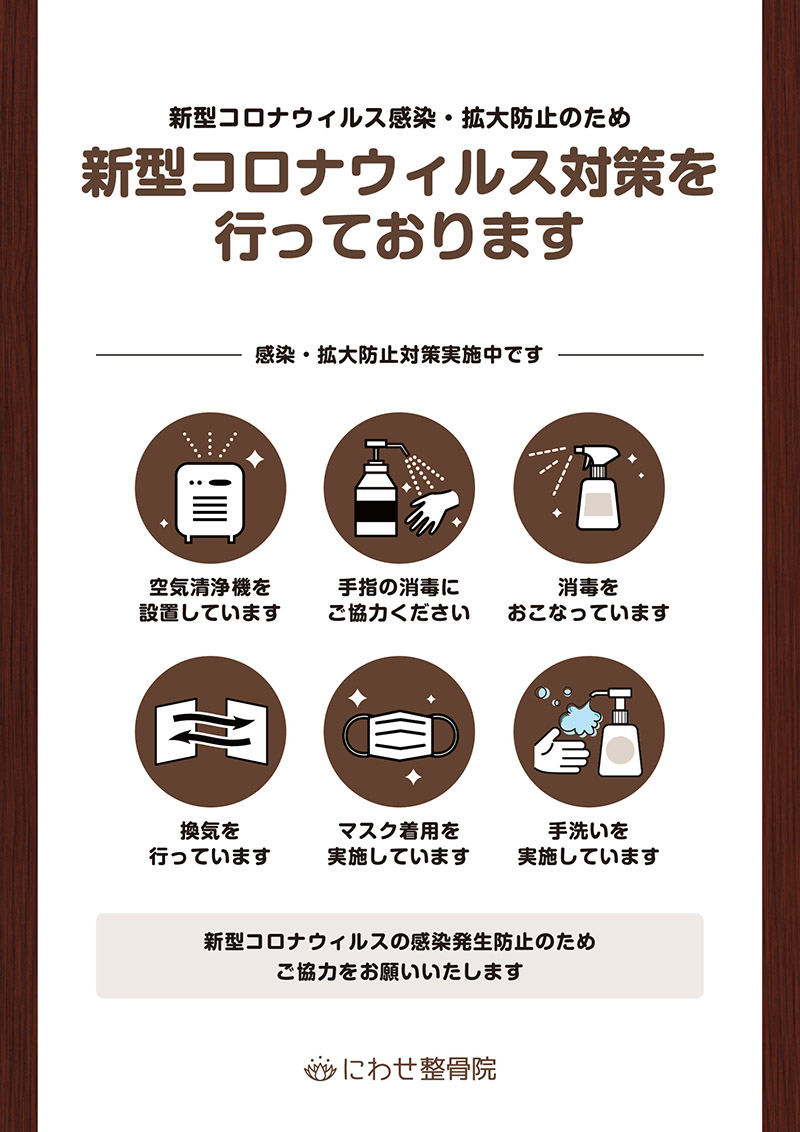 コロナウイルス対策について