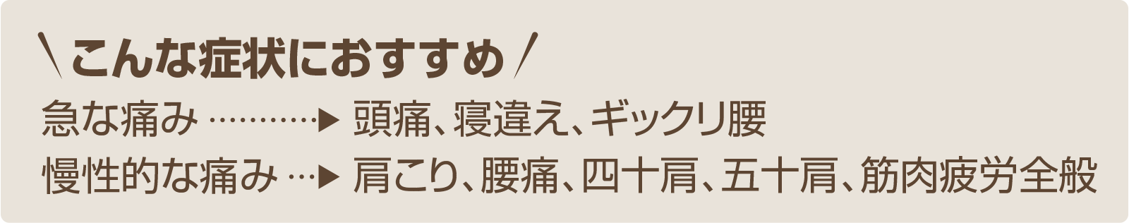 立体動態波こんな症状におすすめ